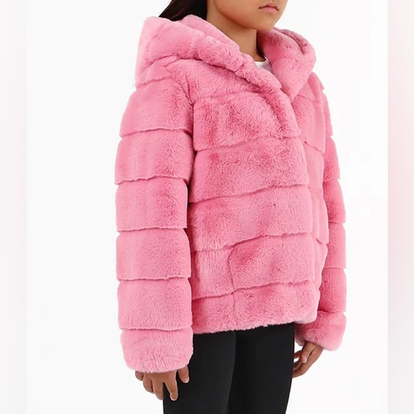 Apparis Big Girls GOLDY KIDS COAT hot pink size 14 - Picture 6 of 6